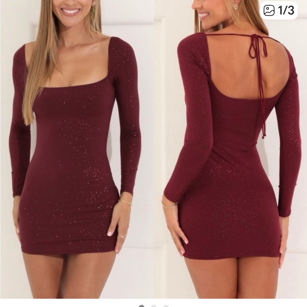 Lucy in the Sky sparking square neck dress